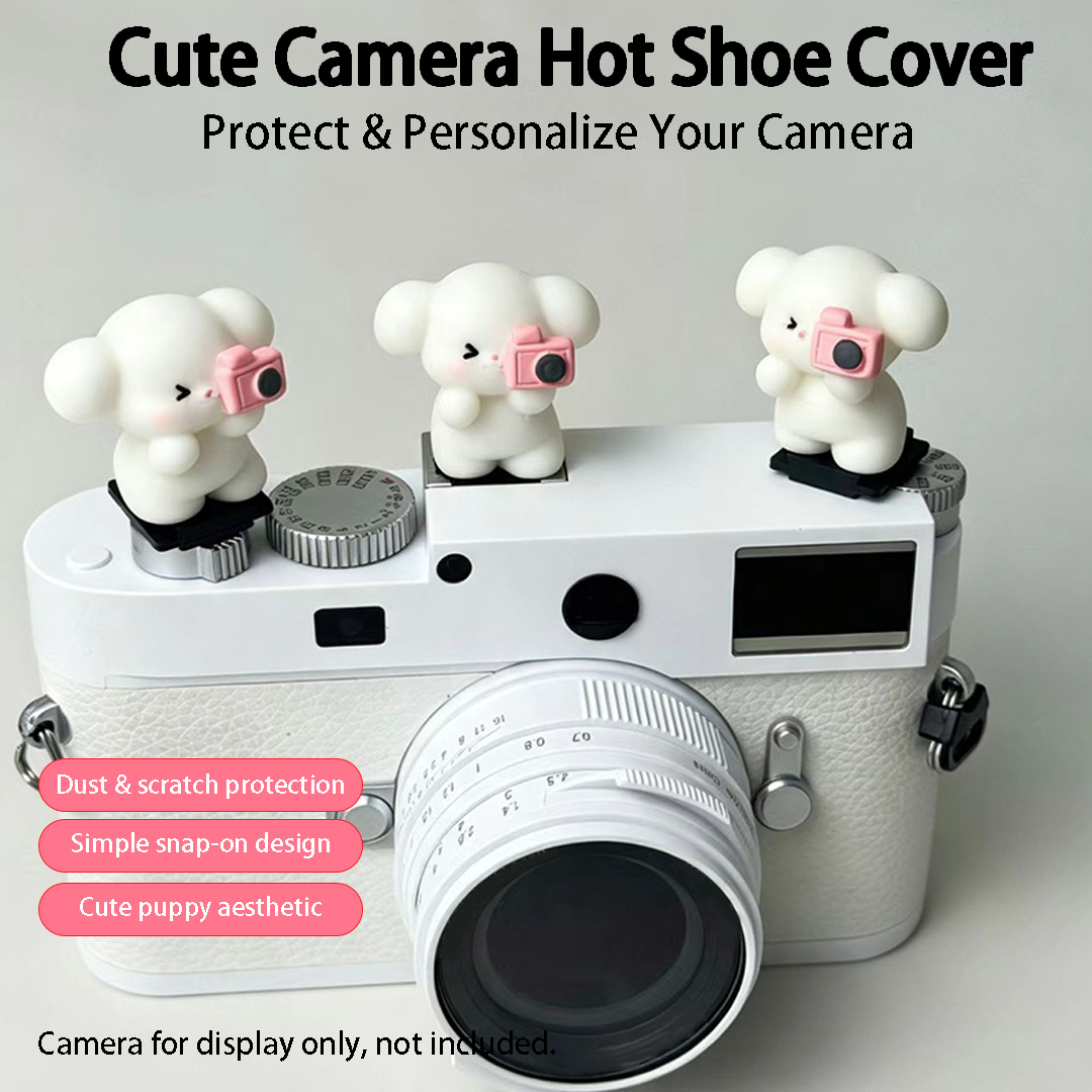 Canon Camera Eos R8 - ฝาครอบป้องกันช่องเสียบกล้อง 3D ลายลูกสุนัขน่ารัก สำหรับ Canon R8