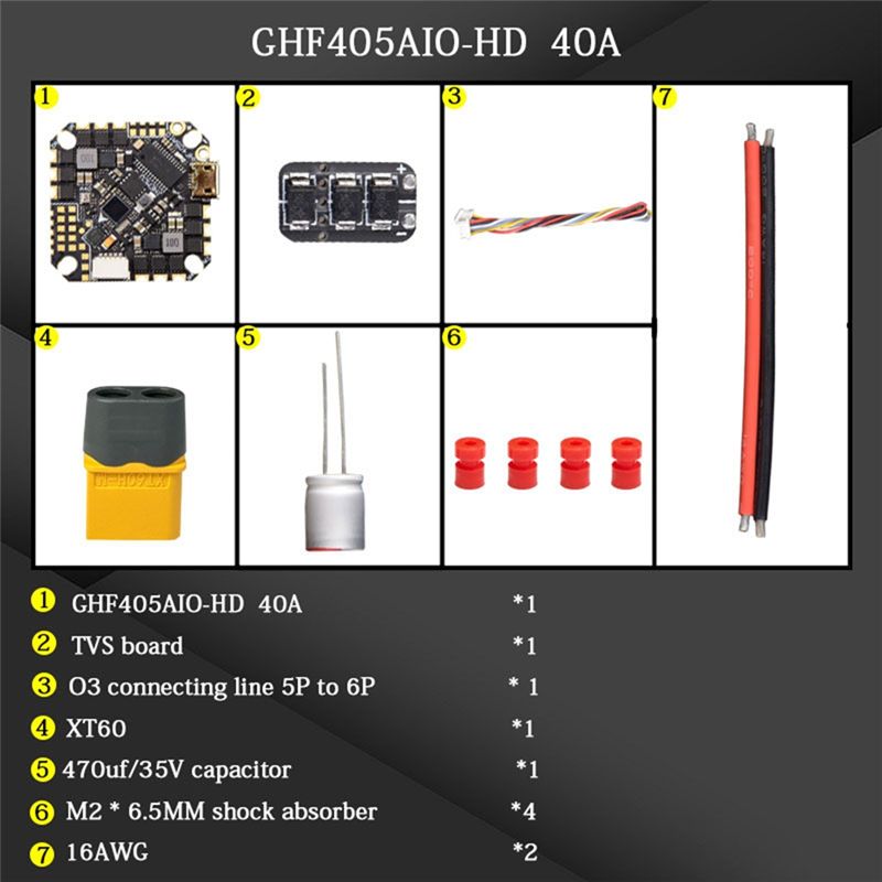 ABTI-GHF405AIO-HD 40A ชุดควบคุ - Fpv Drone Esc บทวิจารณ์และราคา