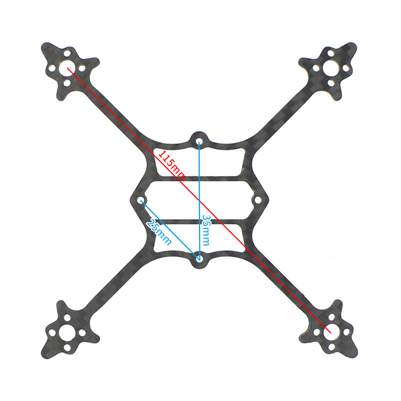 115mm ฐานล้อแผ่นด้านล่าง 3K คา - Fpv Drone Tool Kit บทวิจารณ์และราคา